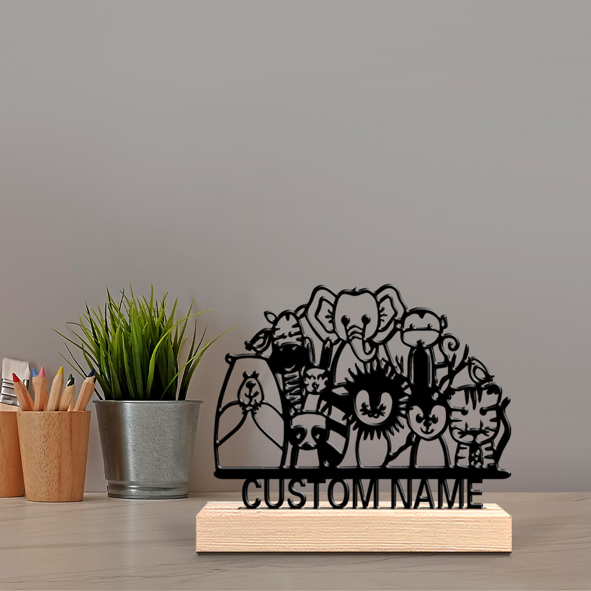 1pc Cute Personalized Custom Z - Baby Zoo Nursery recension och pris